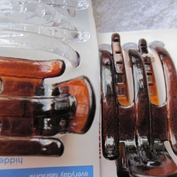 3 Scunci Thick Hair Hidden Hinge Secure Hold Jaw Claw Clips Glossy Frosted Matte - Picture 8 of 16